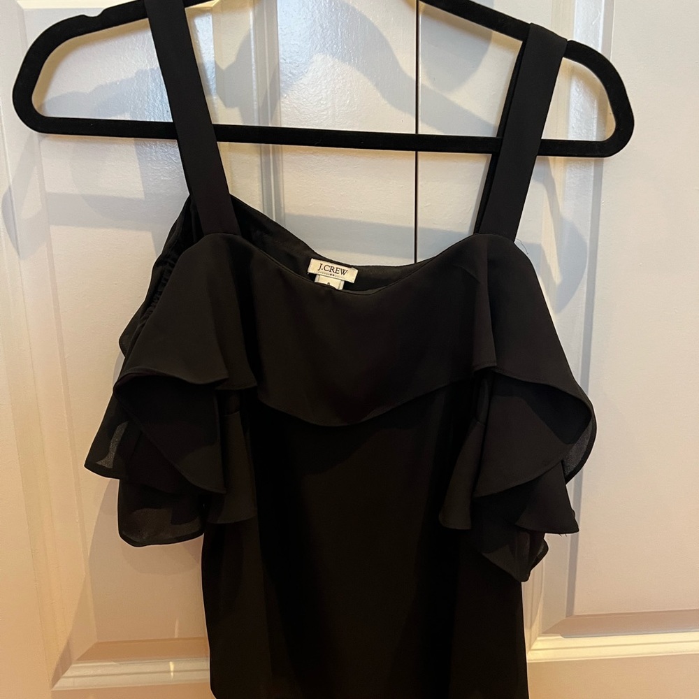 J.Crew Black Off the Shoulder Top